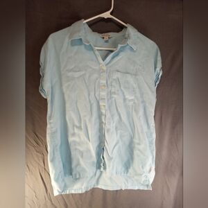 Orvis Light Blue Short Sleeve Button-Up Shirt